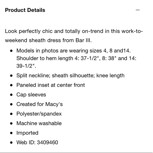 [bar iii] black cap sleeve sheath dress - Picture 3 of 5